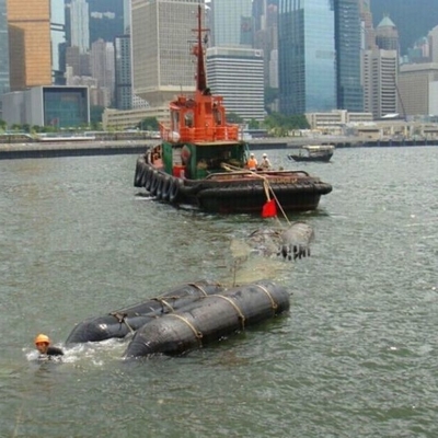 Di Bawah Air Refloating Boat Salvage Airbags Black Rubber Boat Recovery Air Bags