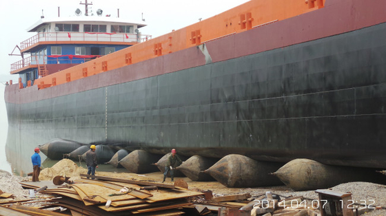 Kantong Udara Penyelamatan Laut Bersertifikat ABS Pengangkatan Berat HDG Ship Launching Air Bags