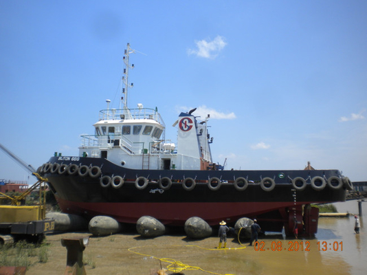 Pengiriman Karet Mengembang Perahu Tongkang Peluncuran Airbag Docking Lifting