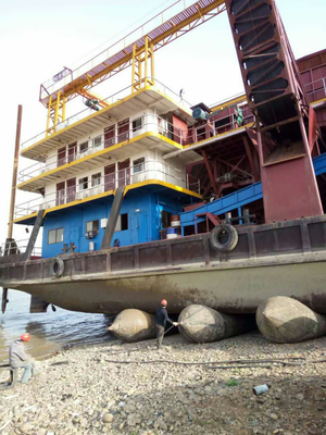 ISO 14409 Kapal Standar Karet Airbag Building Black Boat Launching Airbag