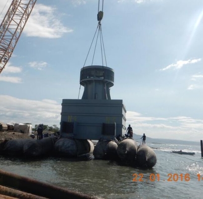 Mengangkat Airbag Penyelamatan Penyelamatan Laut Nylon Rubber Floating Boat Launching Airbag